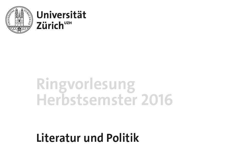 Ringvorlesung HS16 Literatur und Politik